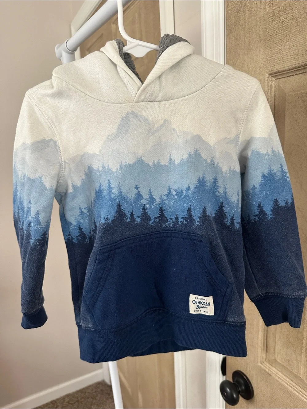 OshKosh B'gosh Blue Gradient Mountain & Forest Hoodie